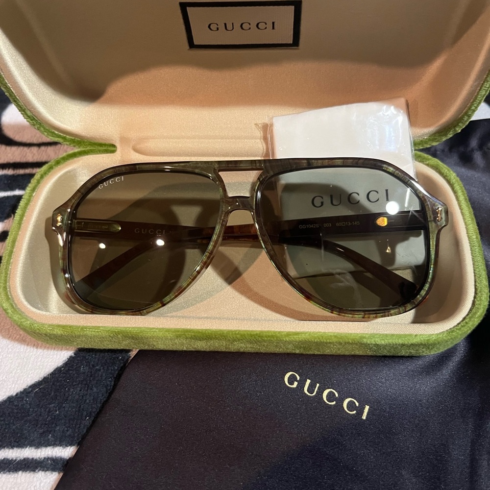 Gucci Green Sunglasses